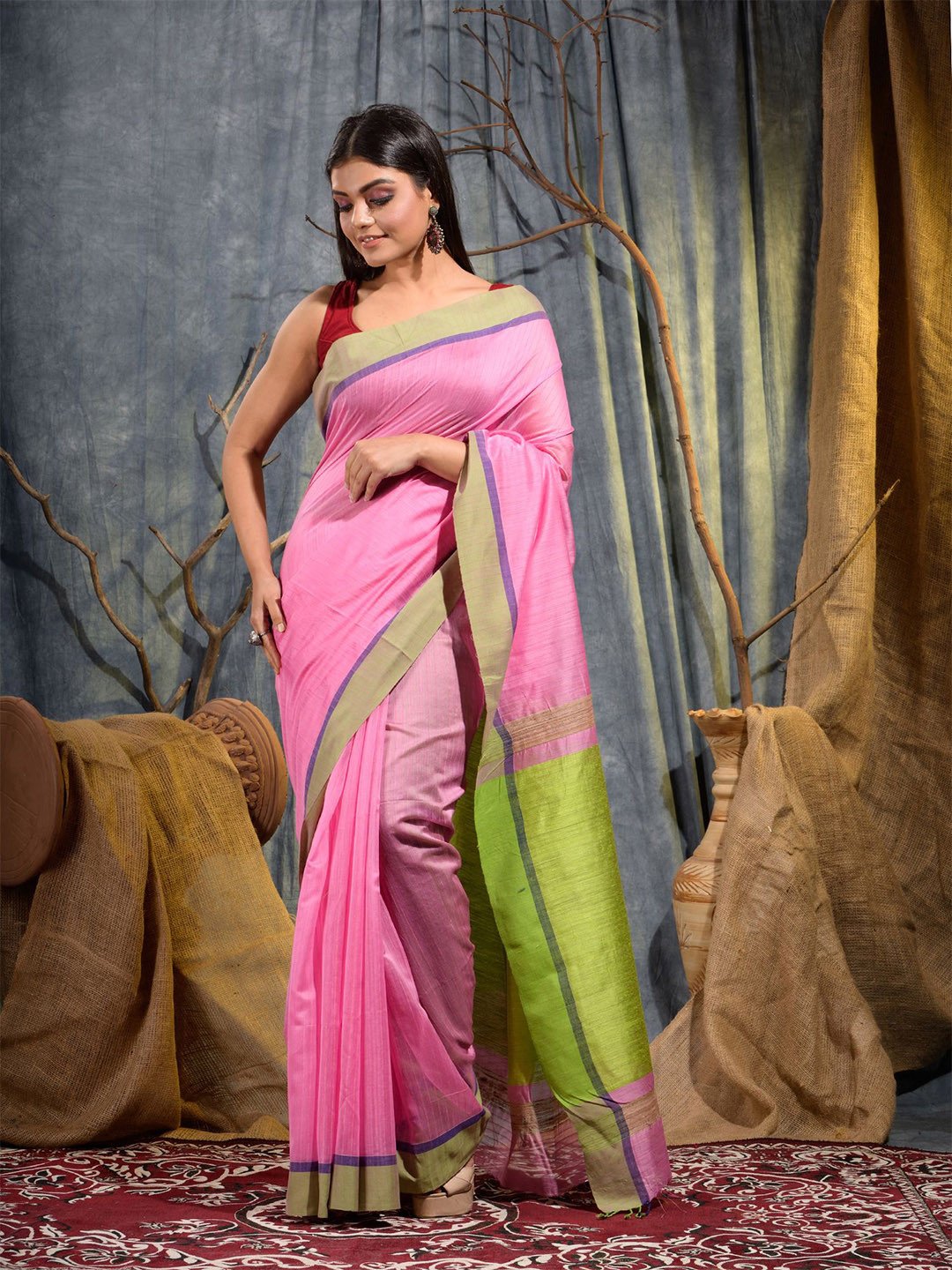 SAJASAJO Silk Cotton Saree