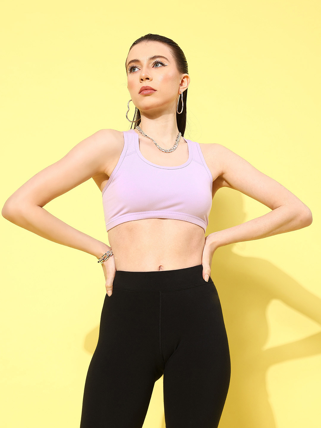 Leading Lady Mauve Full Coverage High Support Workout Bra