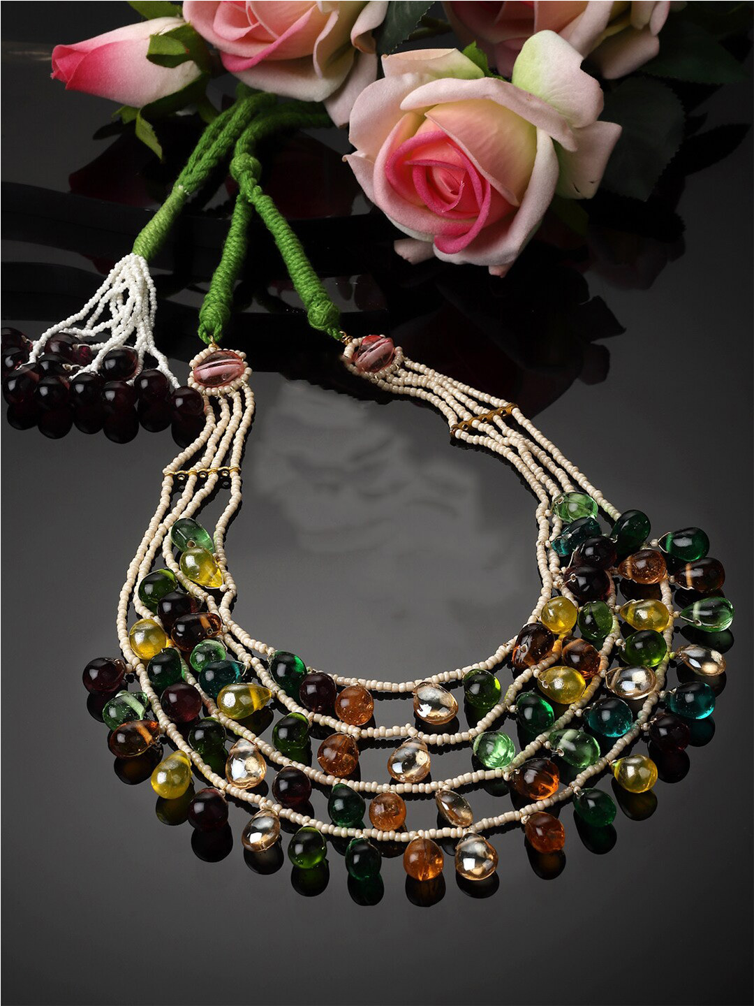 DUGRISTYLE Gold-Plated Layered Statement Necklace
