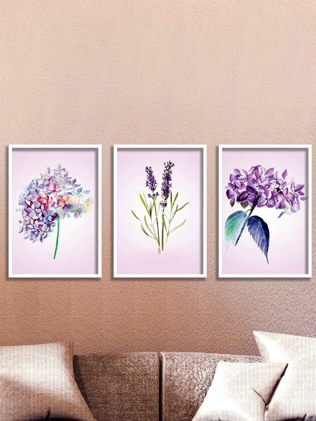 SAF Flower Canvas 3 Pcs Wall Rectangle Paintings Wall Art -19.5x13.5In