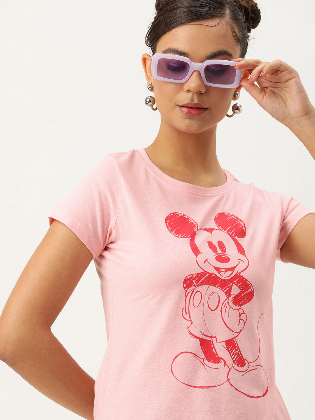 Kook N Keech Disney Women Mickey Mouse Printed T-shirt