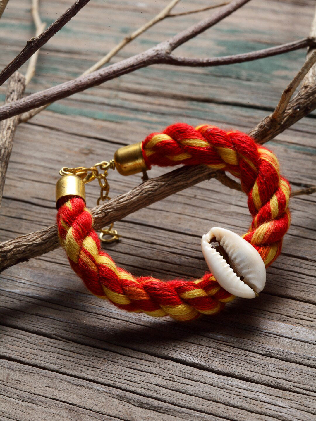 DUGRISTYLE Gold-Plated Pearls & Natural Stones Adjustable Multistrand Bracelet
