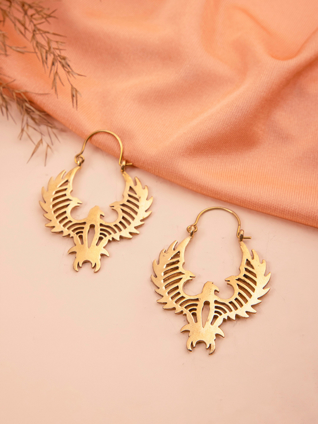 Studio One Love Gold-Plated Contemporary Hoop Earrings