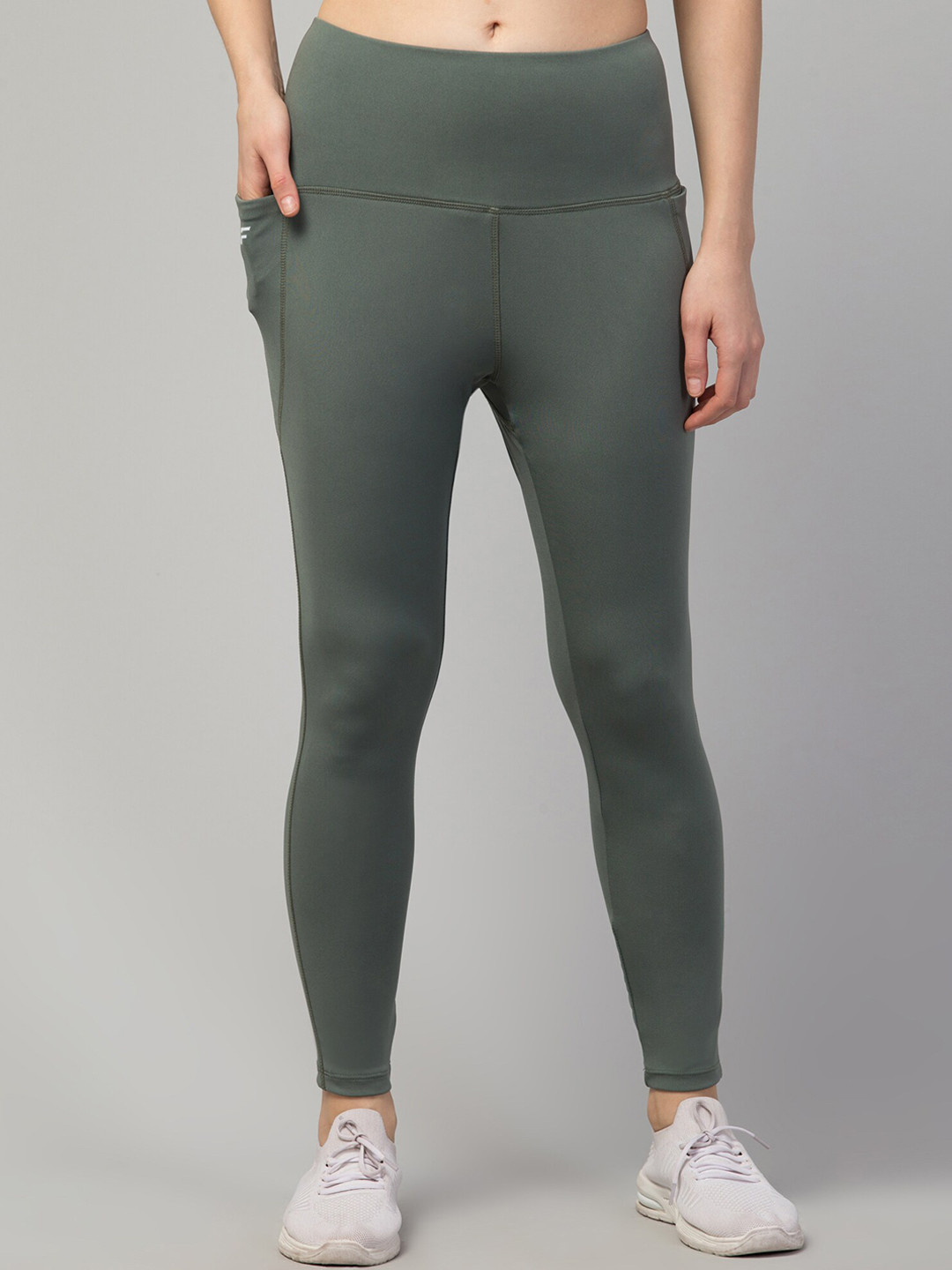 FFLIRTYGO Women Mid-Rise Reflective Printed Detail High-Rise Stretchable Tights