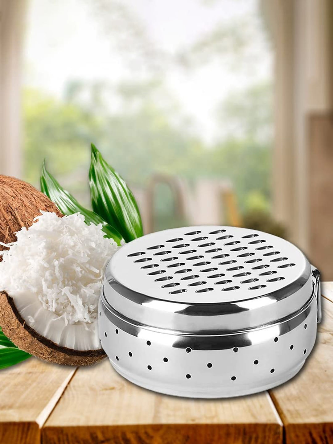 Kuber Industries Stainless Steel Grater with Storage