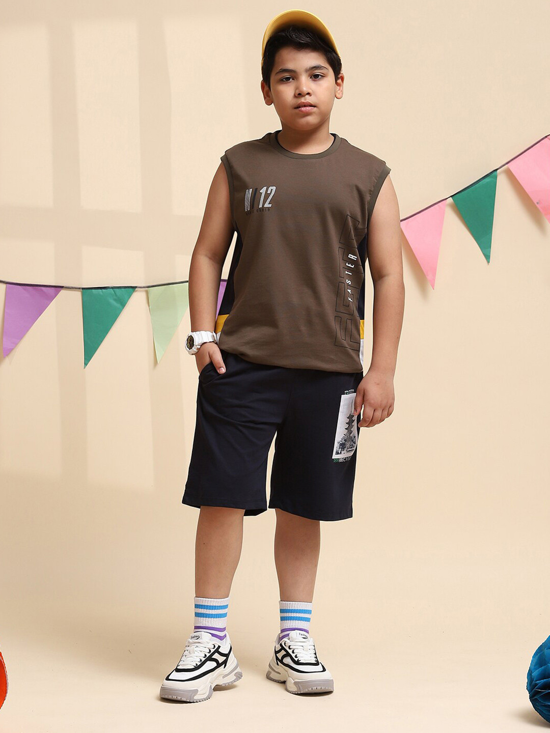 Monte Carlo Boys Printed T-shirt With Shorts