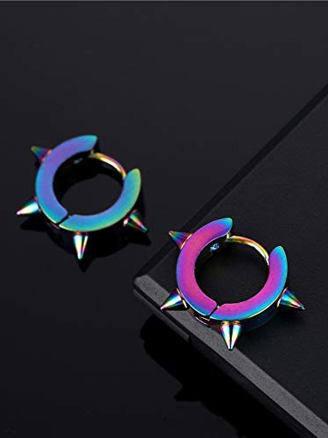 VIEN Punk Spiked Studs Earrings