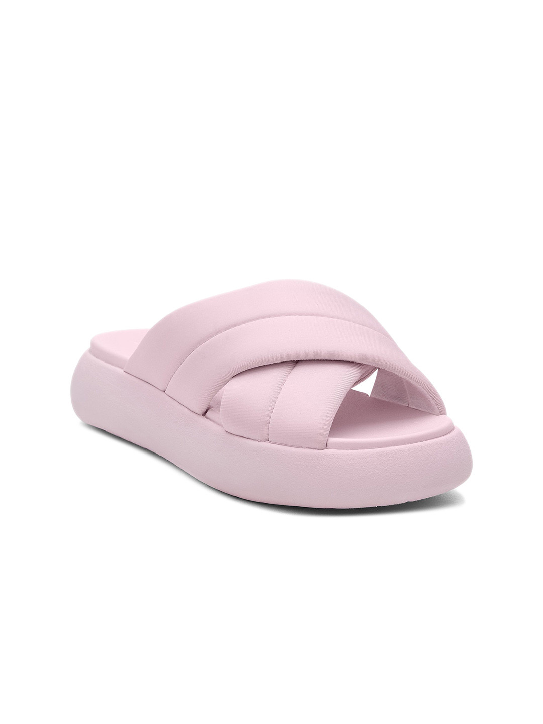 TOMS Women Cross Strap Lightweight Fabric Sliders