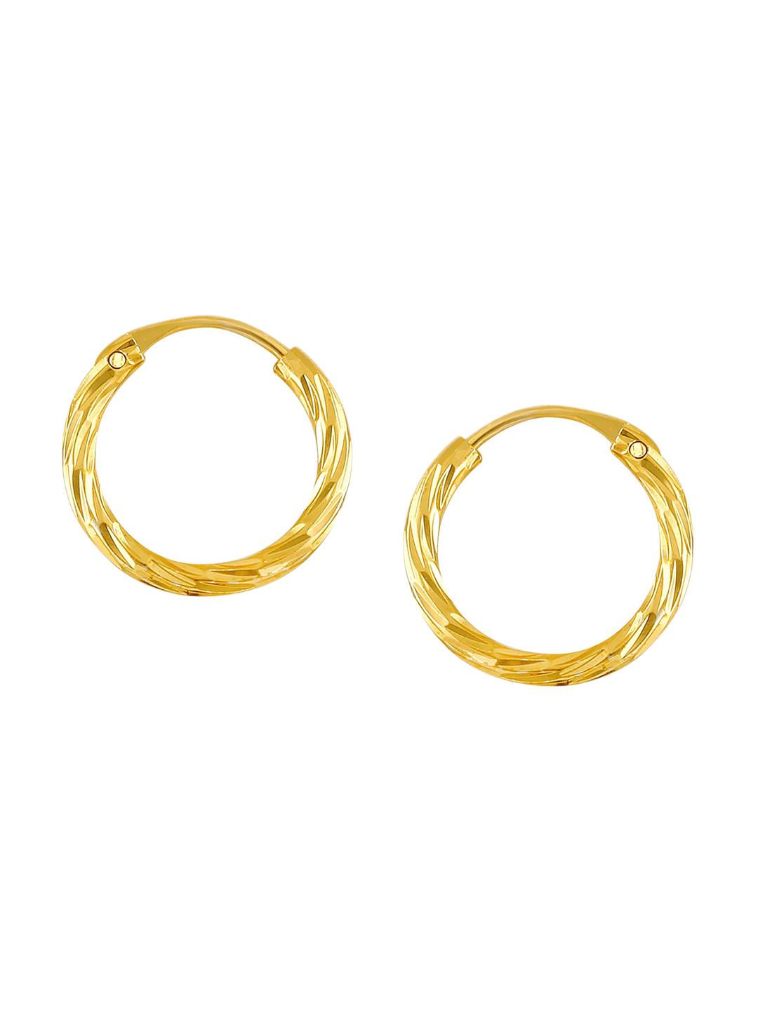 Vighnaharta Gold-Plated Hoop Earrings