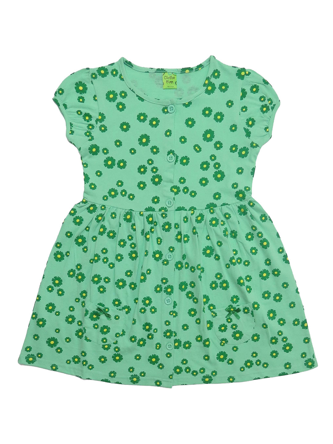 Clothe Funn Girls Floral Print Fit & Flare Dress