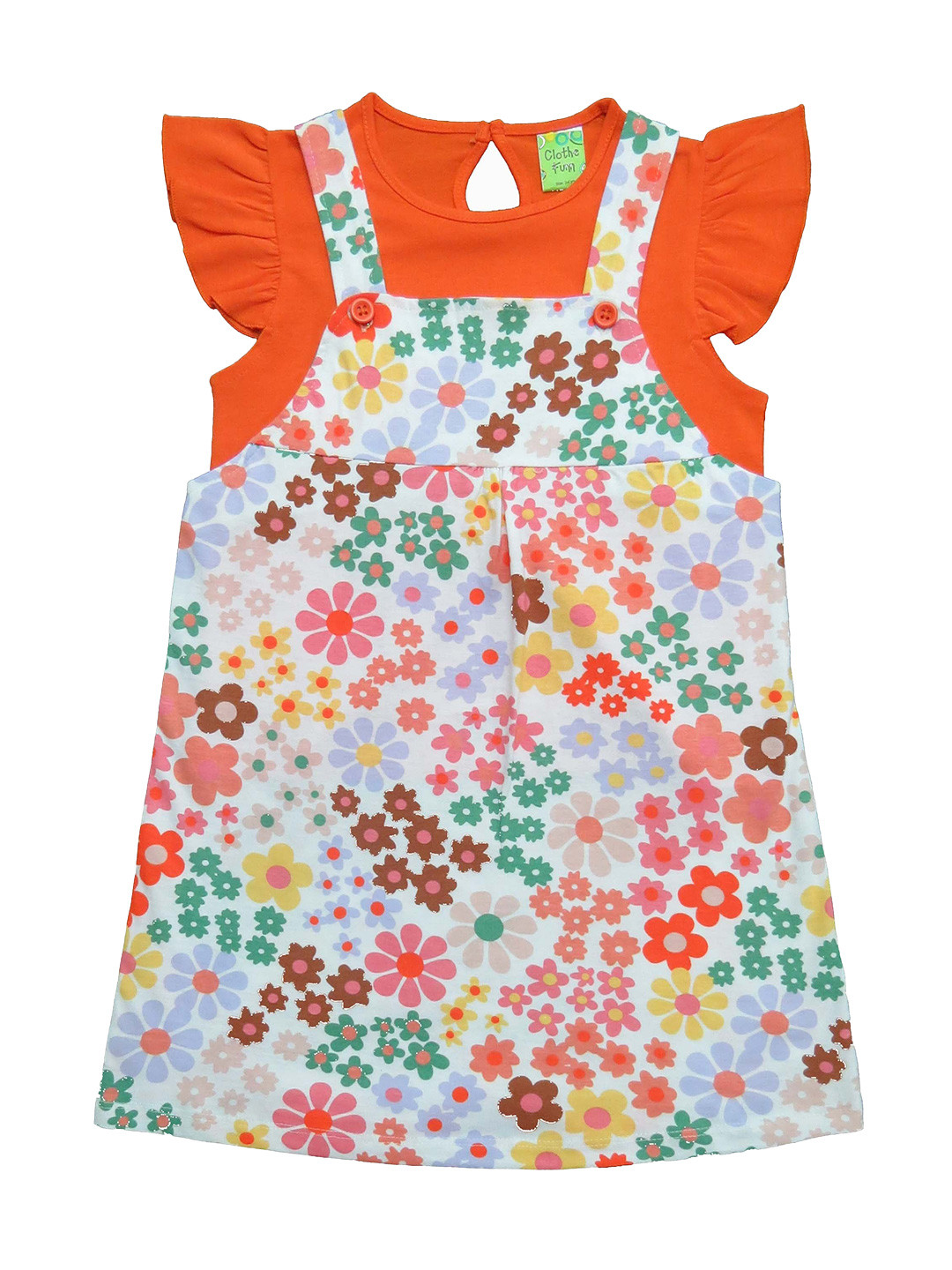 Clothe Funn Girls Floral Print A-Line Dress