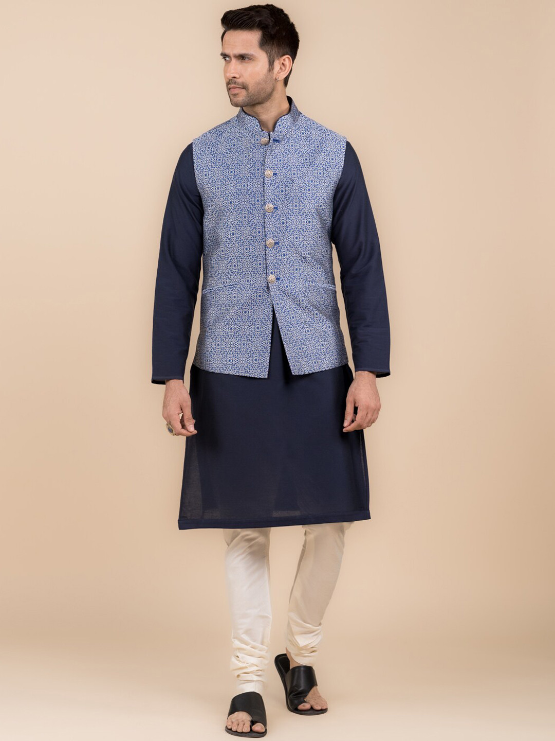 Tasva Bundi-Printed Nehru Jackets