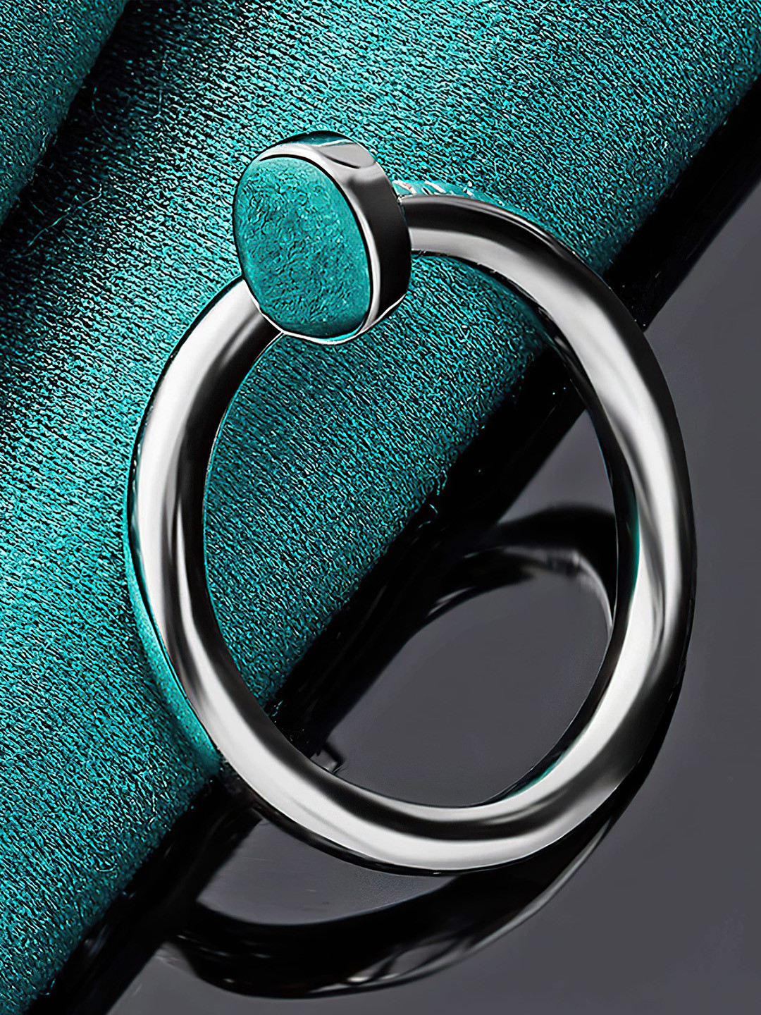 Fashion Frill Silver-Plated Adjustable Nail Finger Ring