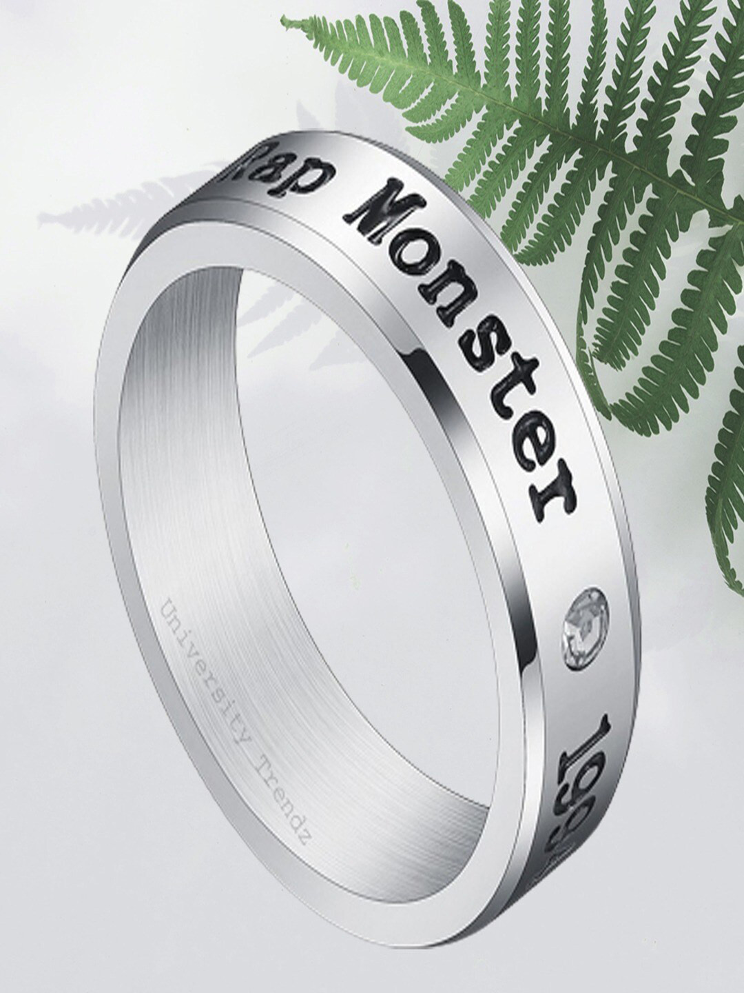 UNIVERSITY TRENDZ Silver-Plated K-pop Star Rap-Monster Finger Ring