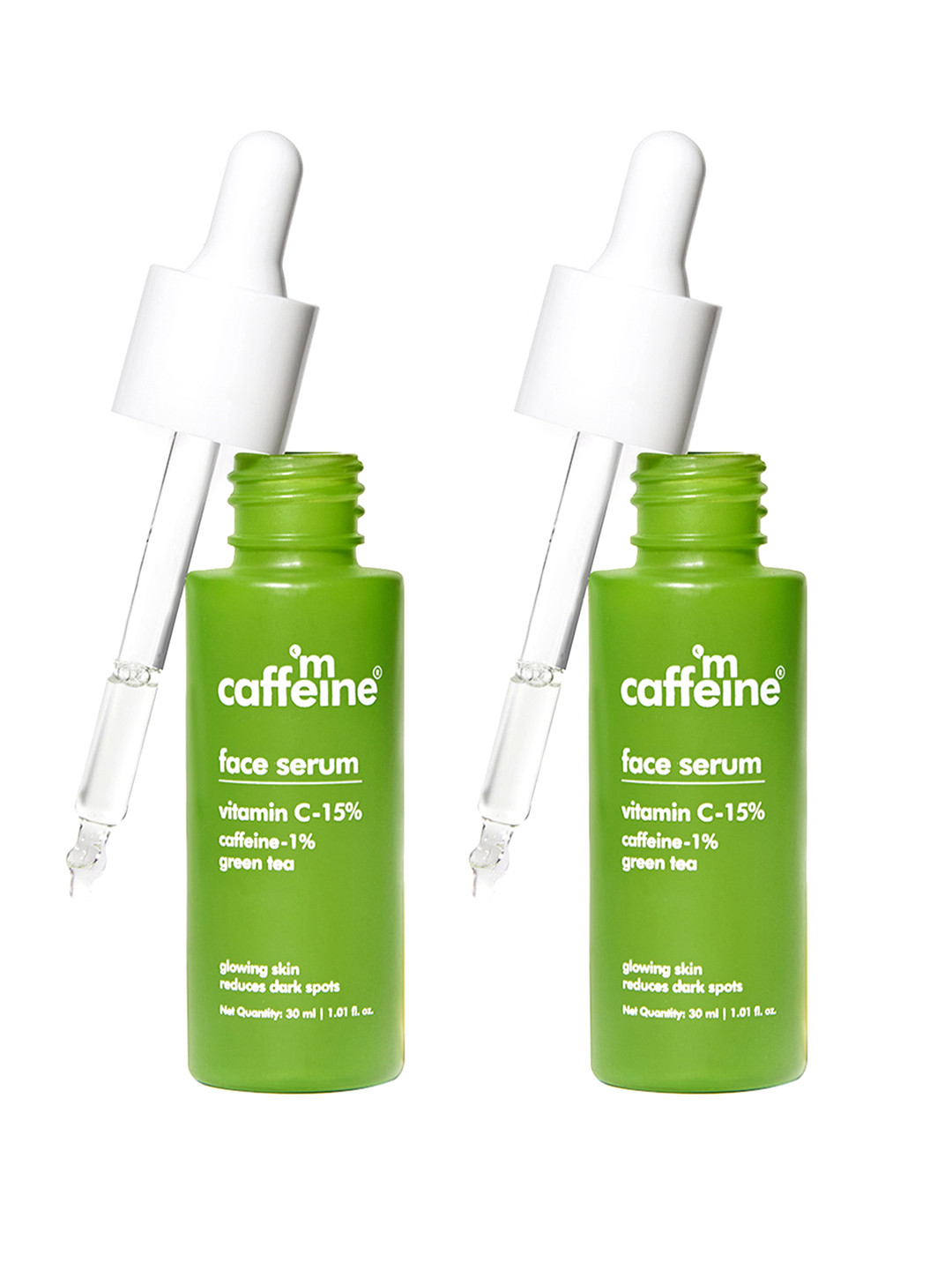 MCaffeine Set of 2 15% Vitamin C & Green Tea Face Serum - 30ml each