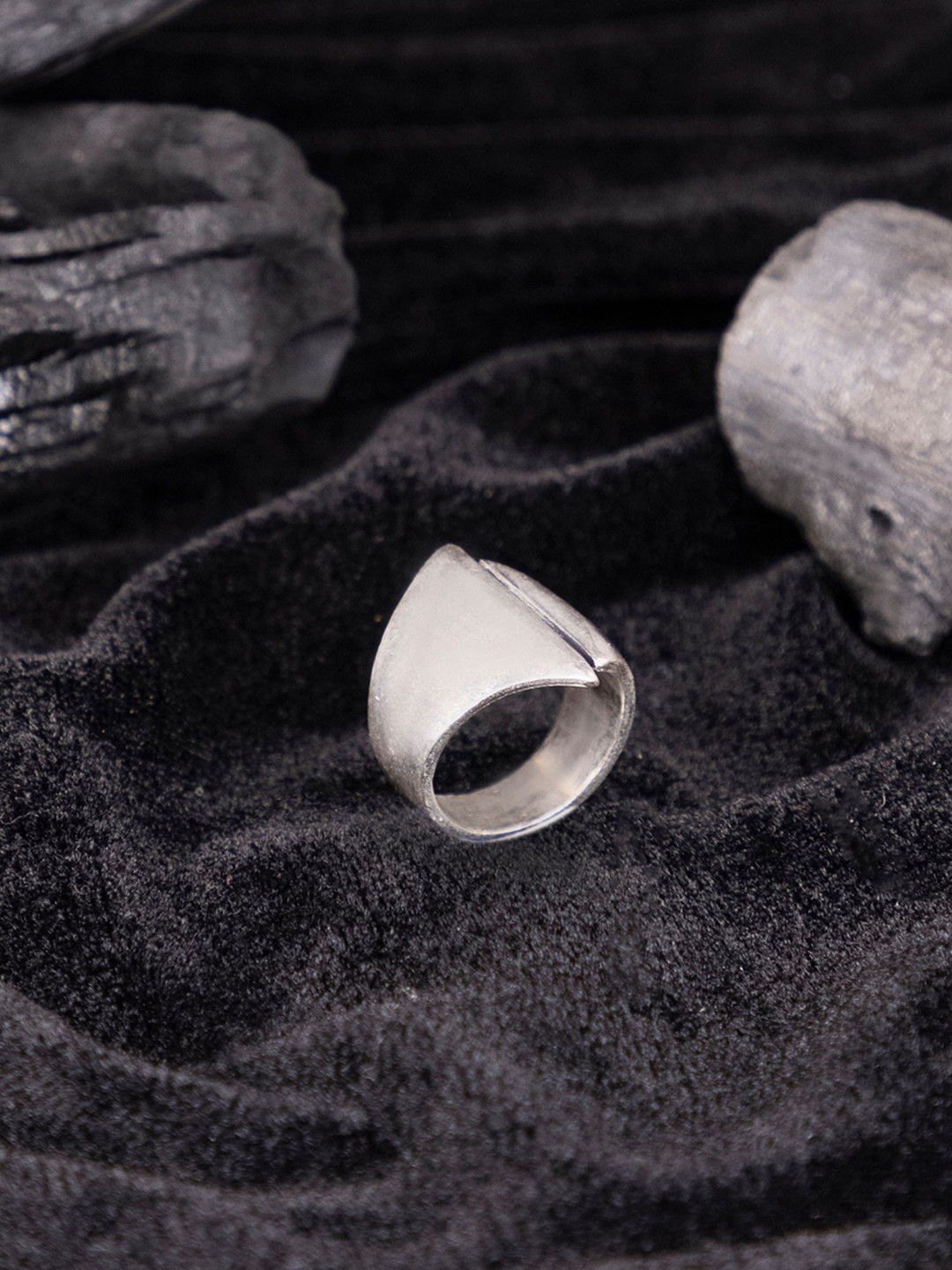 Studio One Love Silver-Plated Adjustable Finger Ring