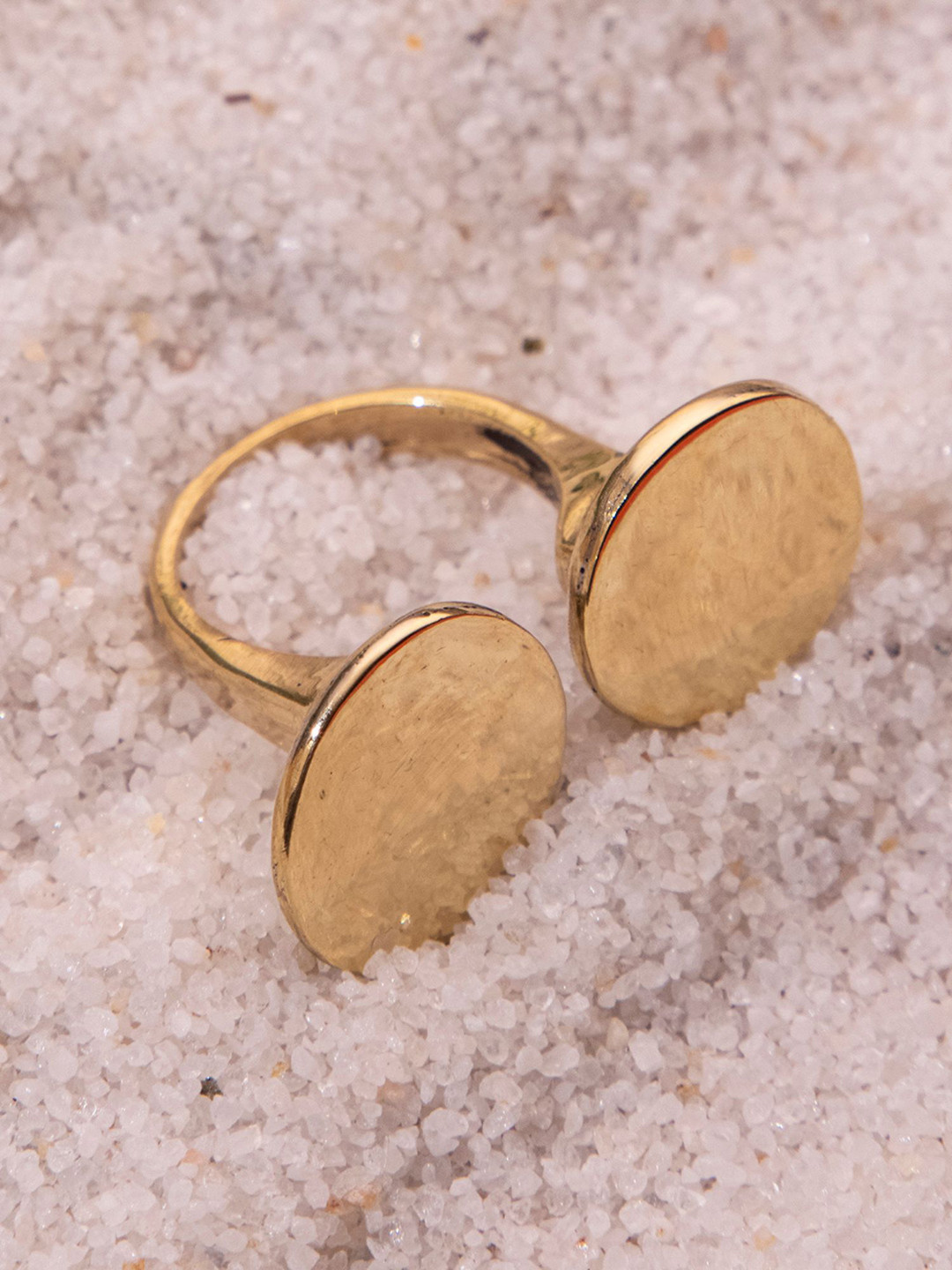 Studio One Love Gold-Plated Minimalist Adjustable Finger Ring