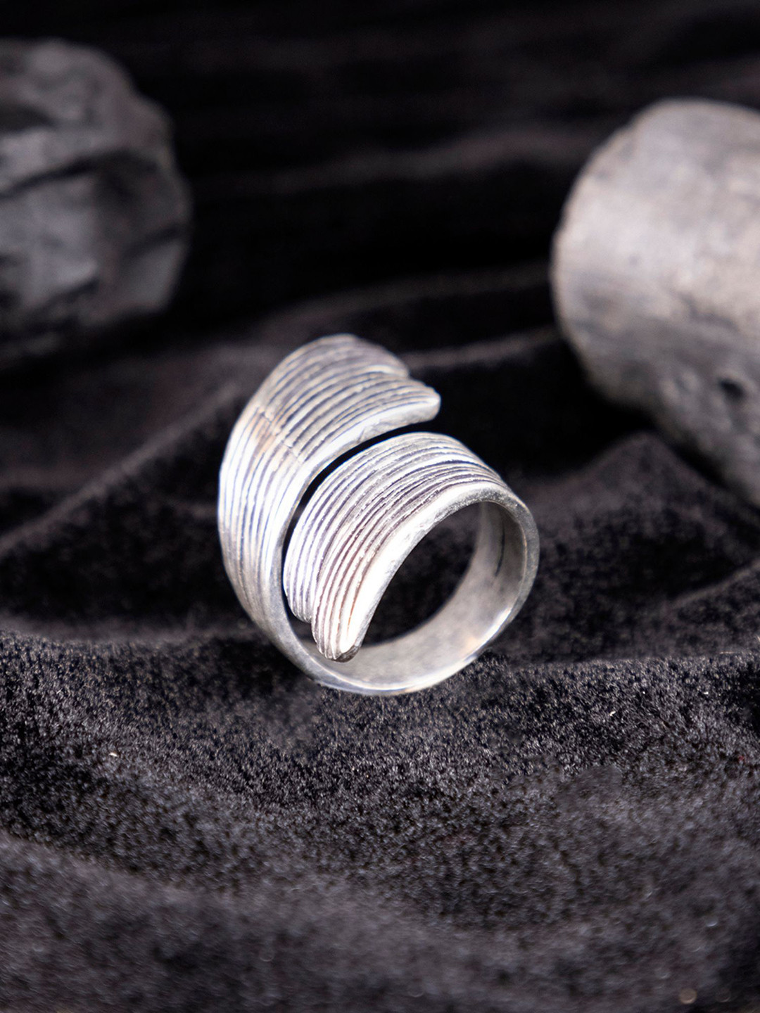 Studio One Love Silver-Plated Adjustable Finger Ring