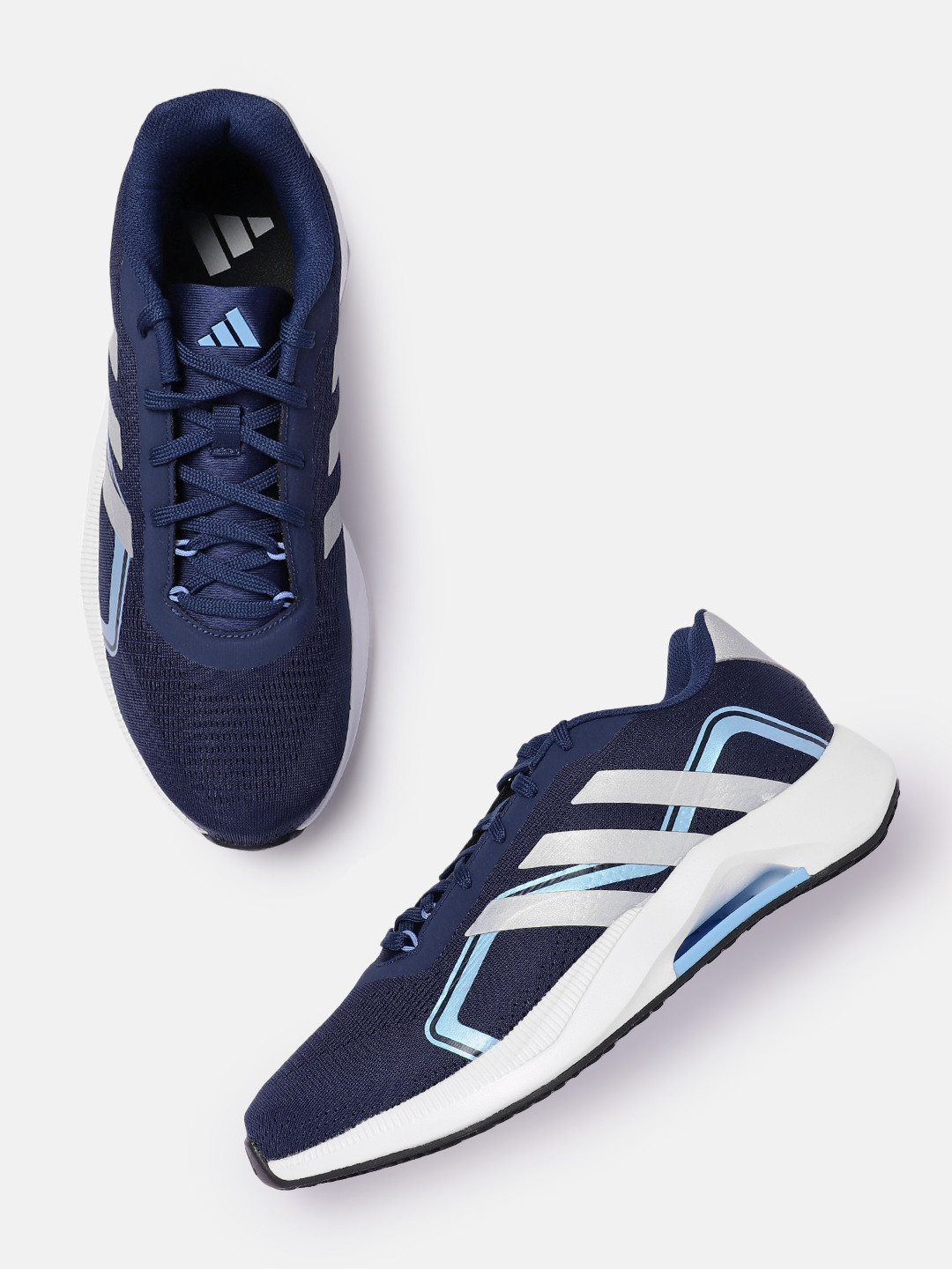 ADIDAS Men Woven Design Sterlinn Running Shoes with Striped Detail