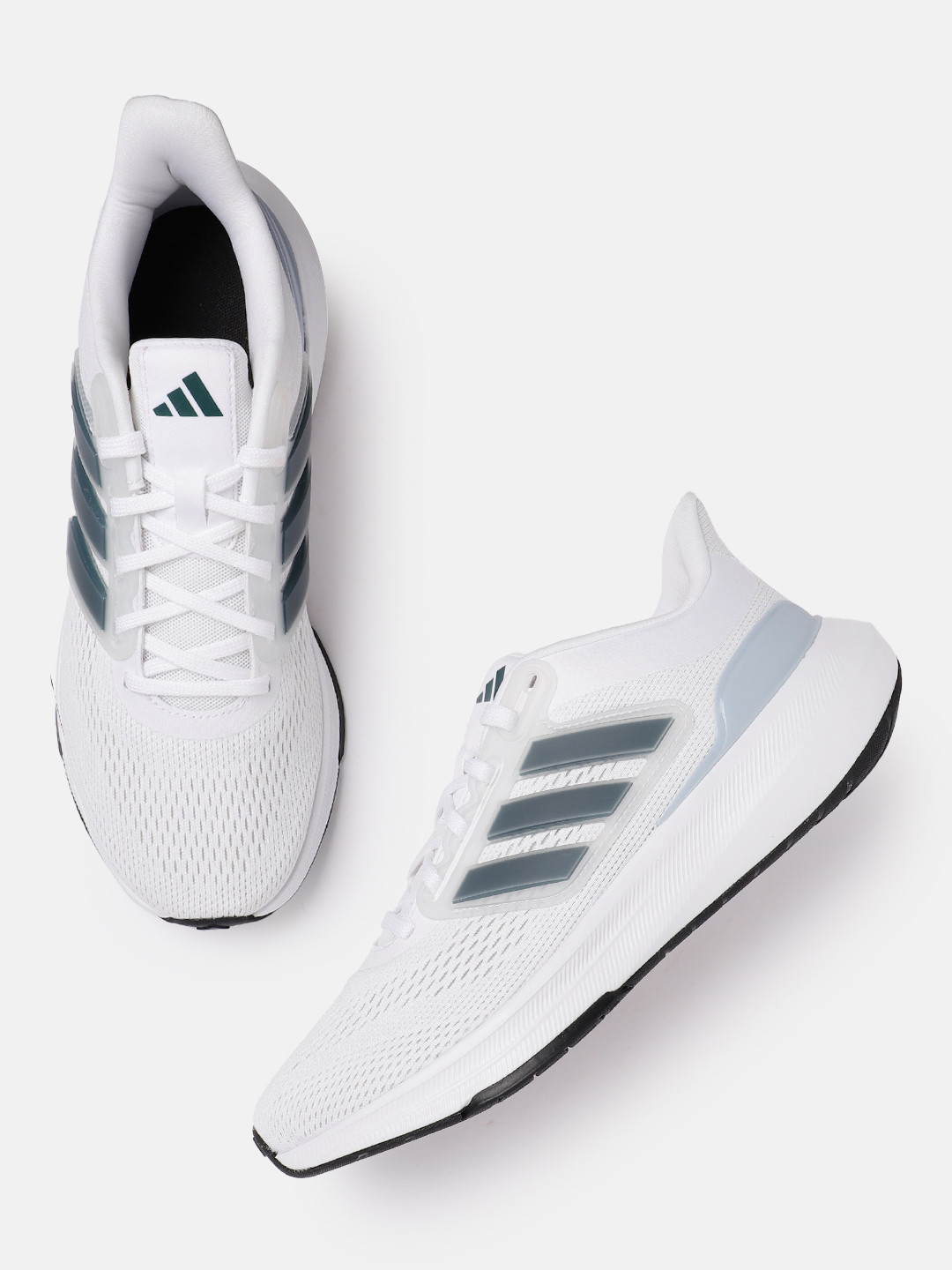 ADIDAS Men Woven Design Ultra Bounce Running Shoes with Striped Detail