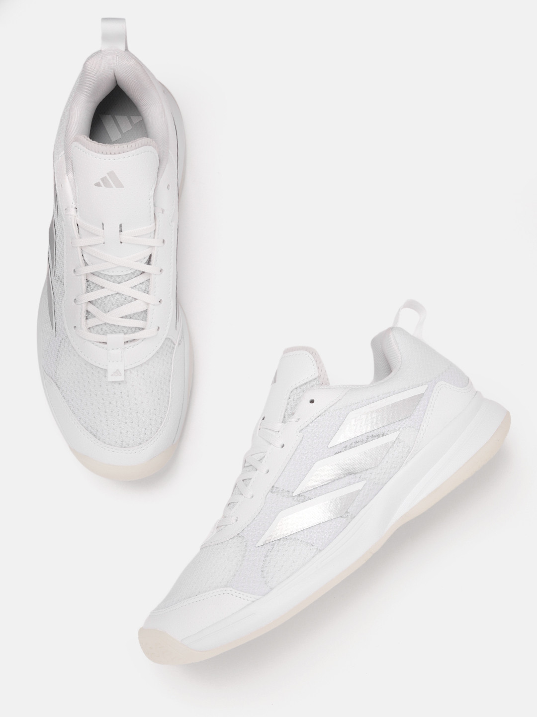 ADIDAS Women Woven Design AvaFlash Tennis Shoes