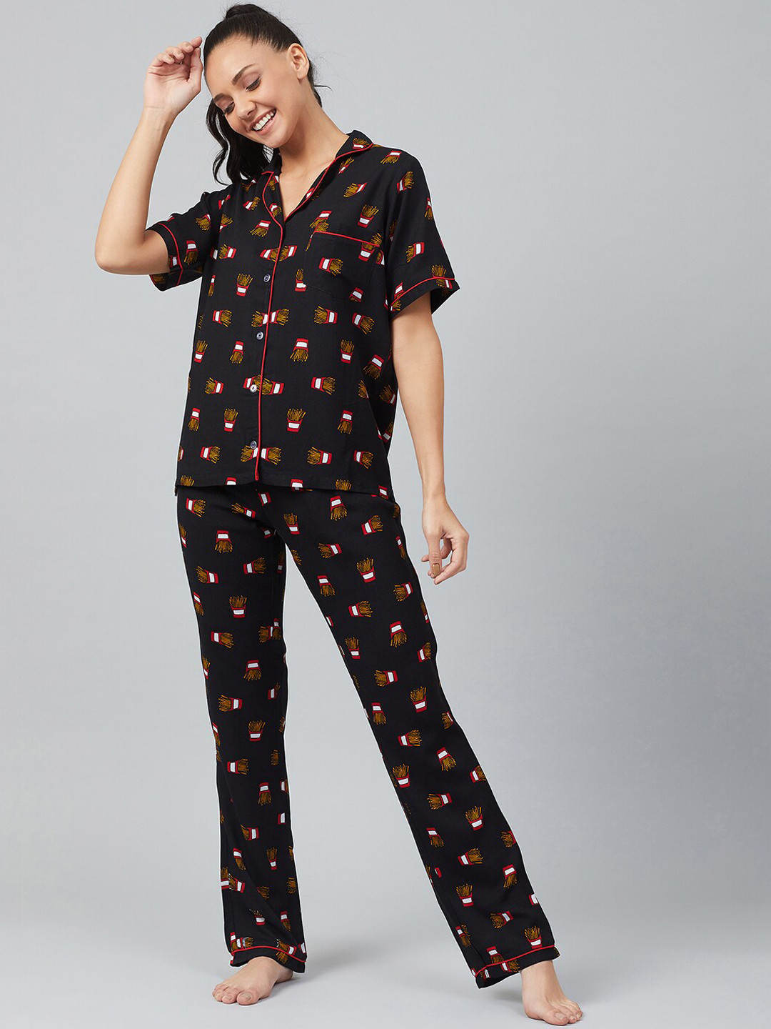 The Snug Studio Conversational Printed Night Suit