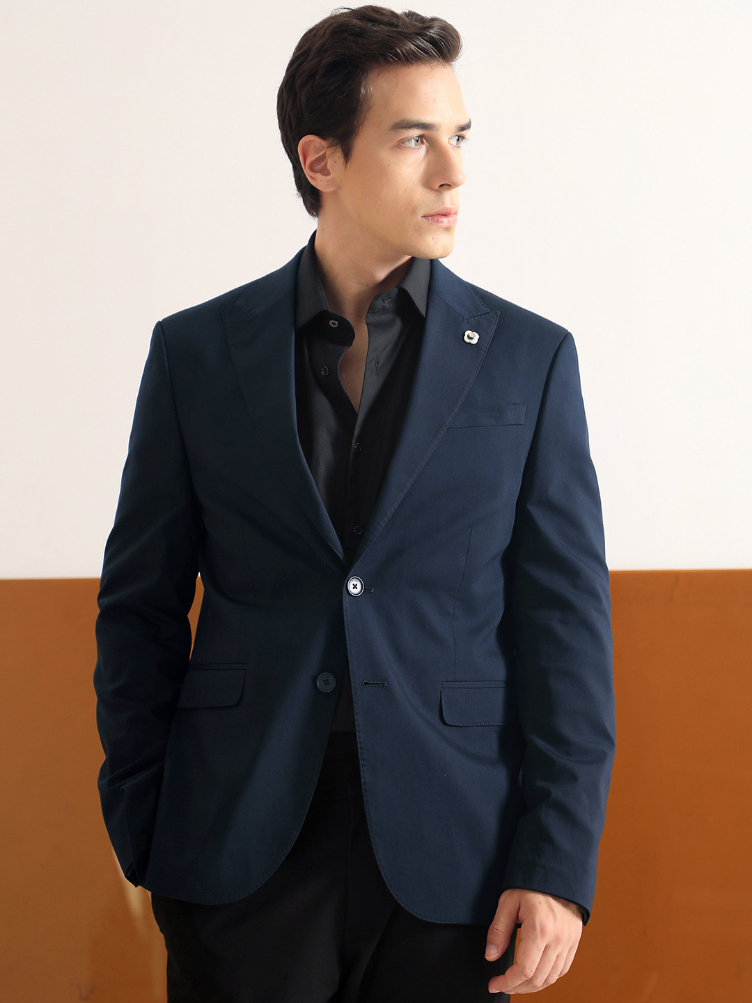 RARE RABBIT Men Maroni Tailored Fit Single-Breasted Blazer