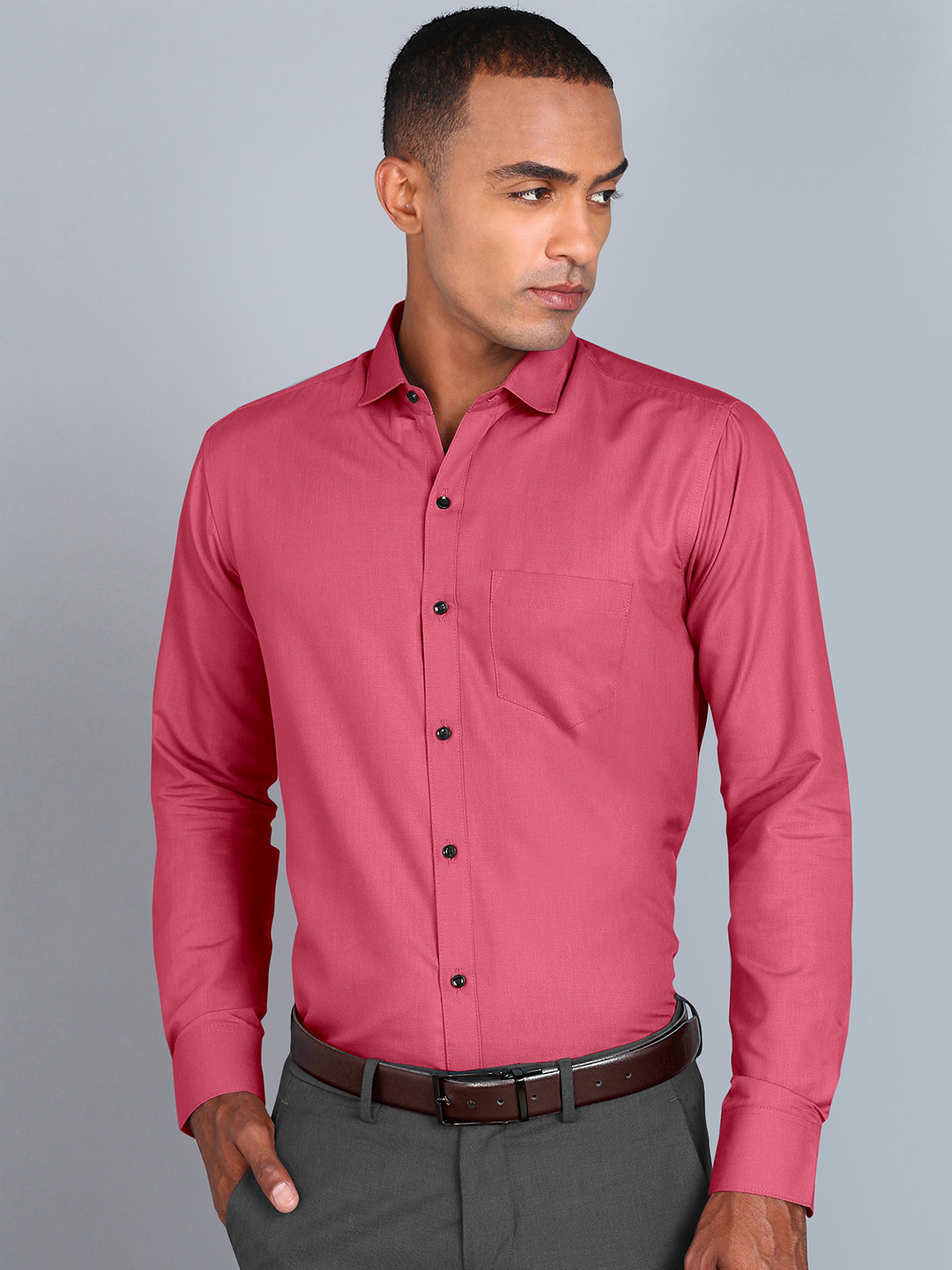 Fibermill Smart Slim Fit Spread Collar Formal Shirt