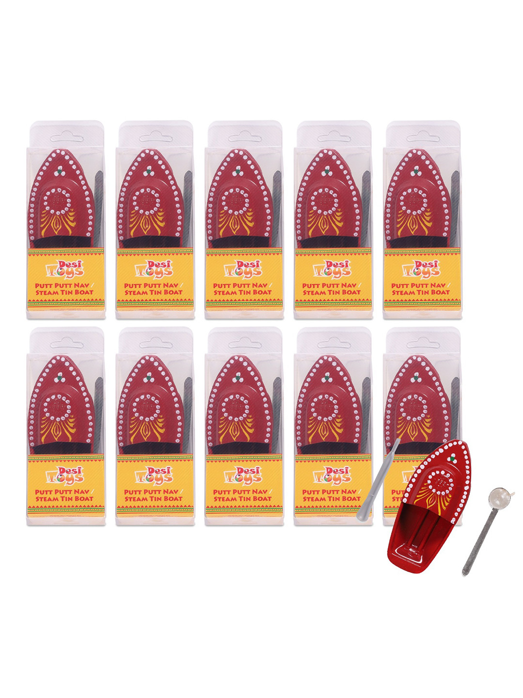 Desi Toys Kids Pack Of 10 Putt Putt Nav