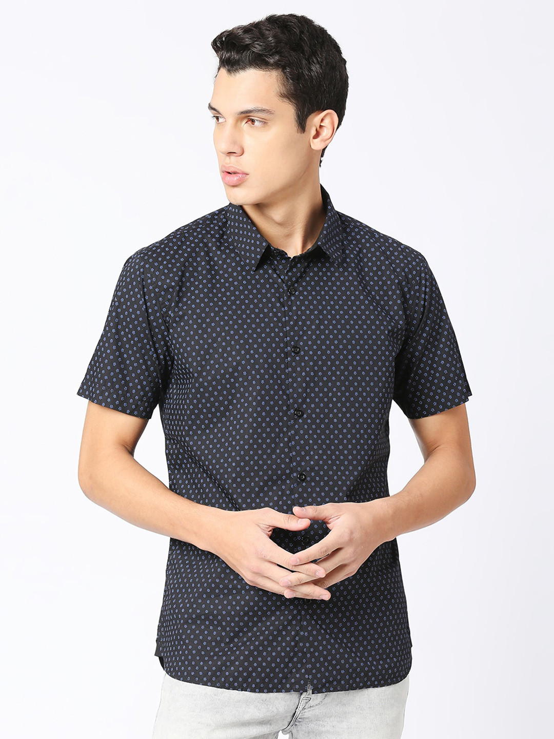 Pepe Jeans Regular Fit Printed Half Sleeve Pure Cotton Casual Shirt