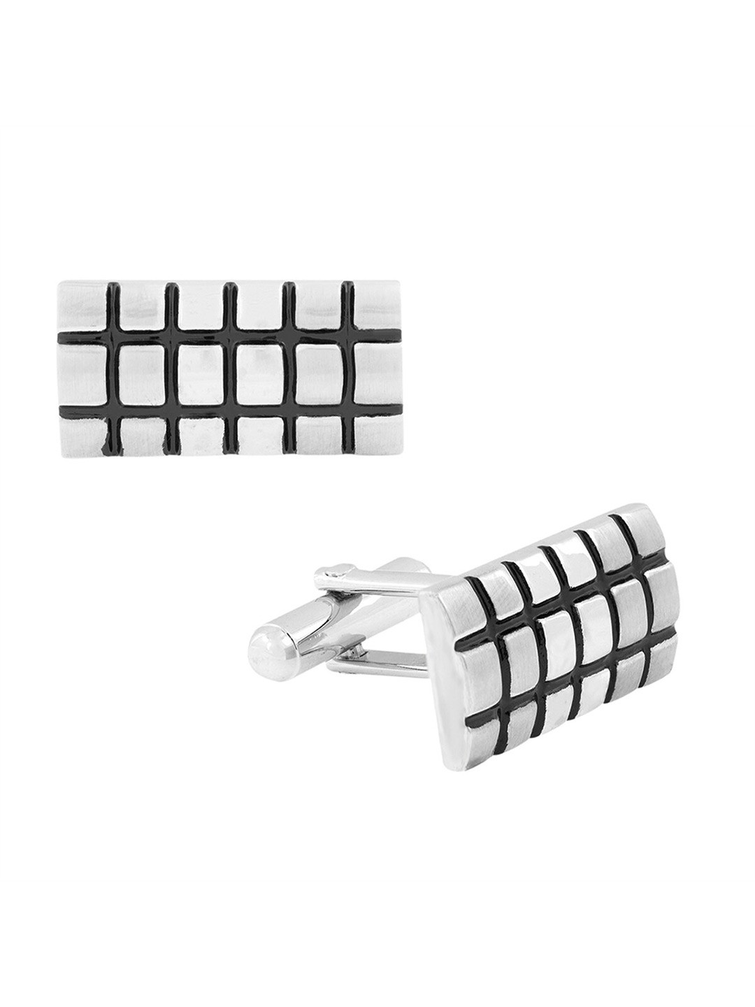 ZIVOM Silver-Plated Formal Shirt Cufflinks