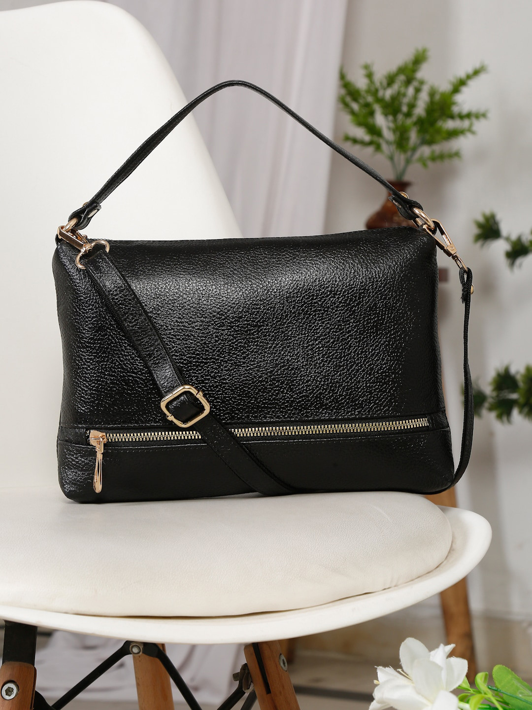 Teakwood Leathers Leather Structured Sling Bag