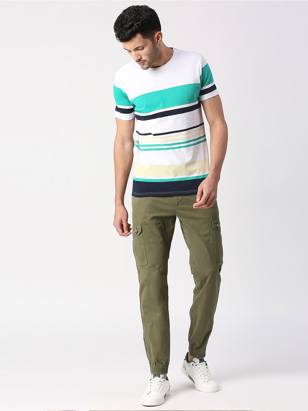 Pepe Jeans Striped Half Sleeve Pure Cotton Slim Fit T-shirt