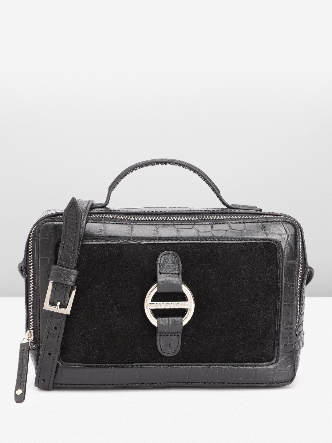 Hidesign Nora Animal Textured Leather Small Structured Handheld Bag