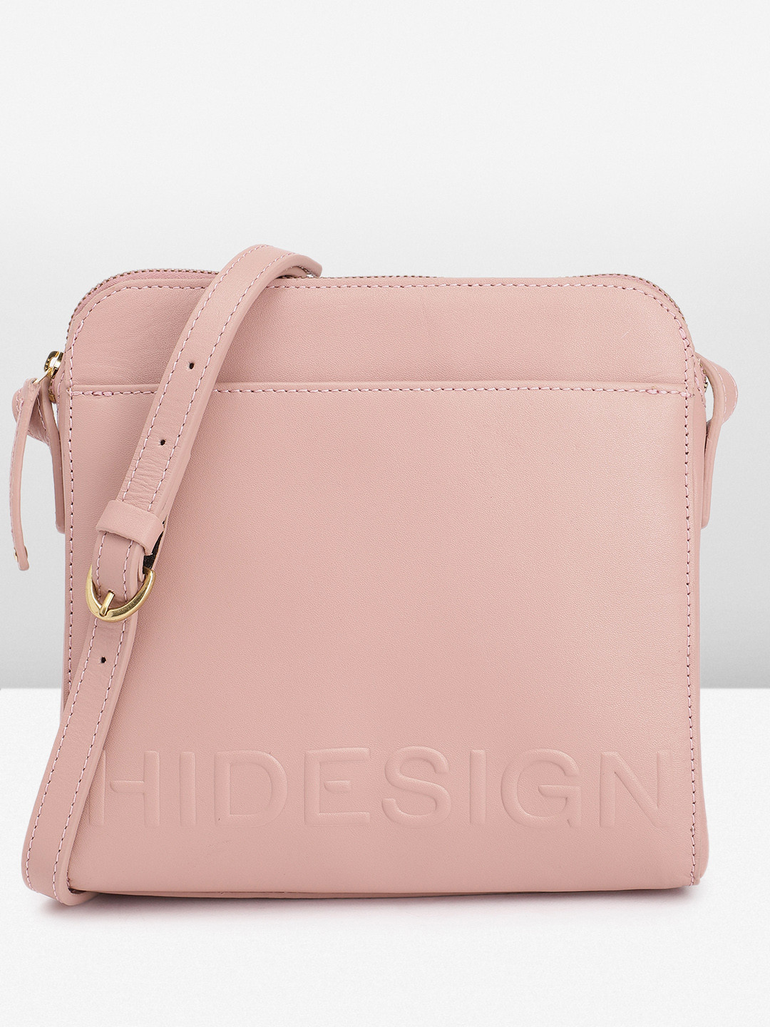 Hidesign CAREY 02 Brand Logo Embossed Leather Sling Bag