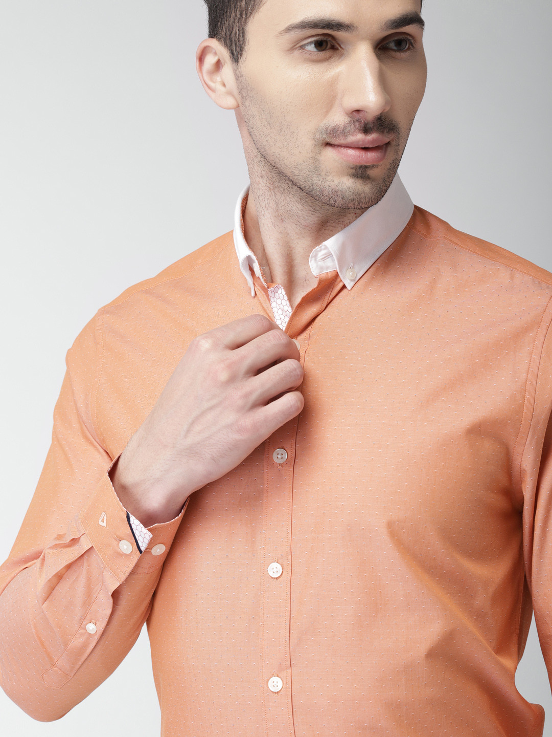 Contrast Collar Formal Shirt - Shirts 