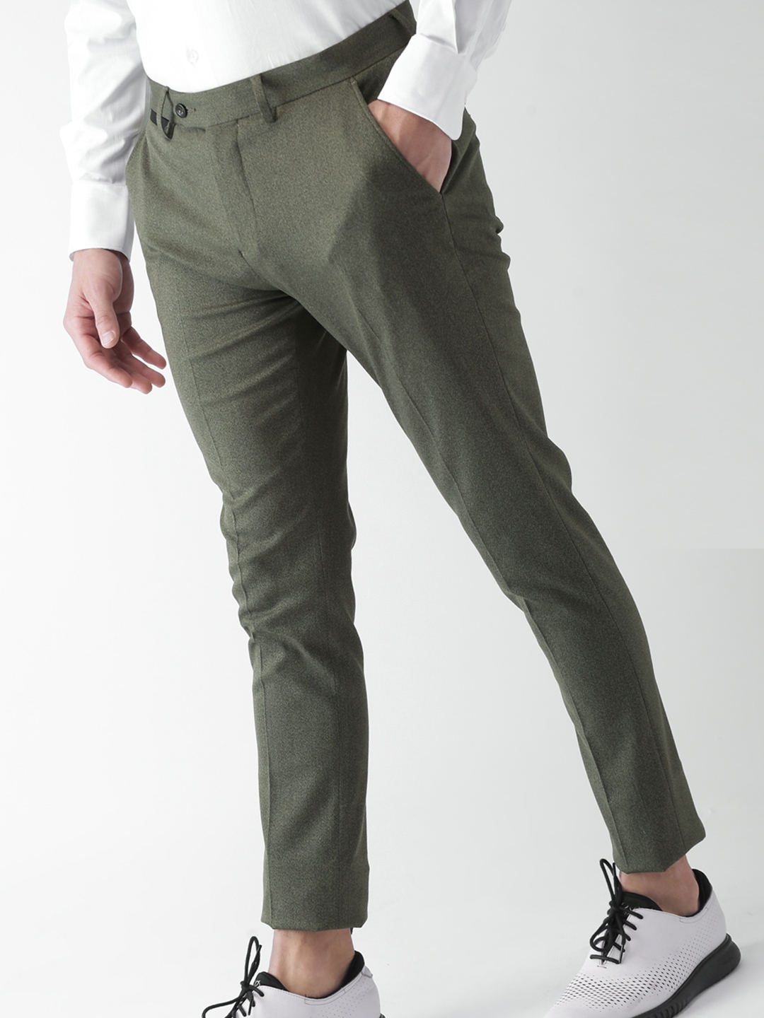Formal Trousers In Olive B95 Mag