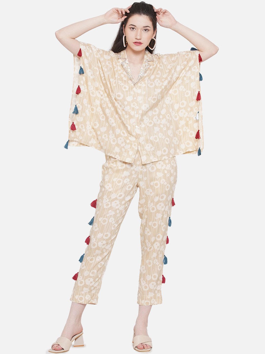 bellamia Printed Kaftan Tunic & Trousers