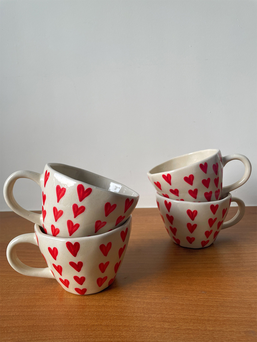 CasaTrunk Kshitij Name Personalised Cream Conversational Ceramic Microwave Safe 4 Piece Mugs-330ml