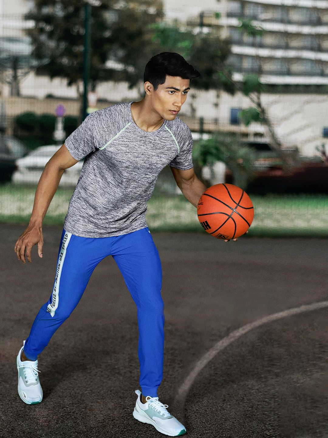 HRX by Hrithik Roshan Men Navy Slim Advanced Rapid Dry Raglan T-shirt