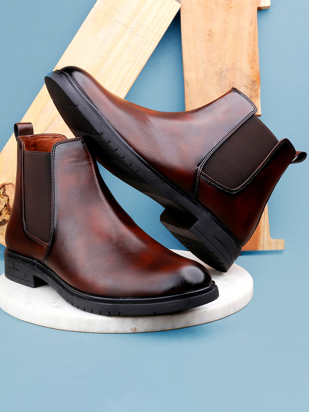 Bxxy Men Mid Top Block-Heel Chelsea Boots