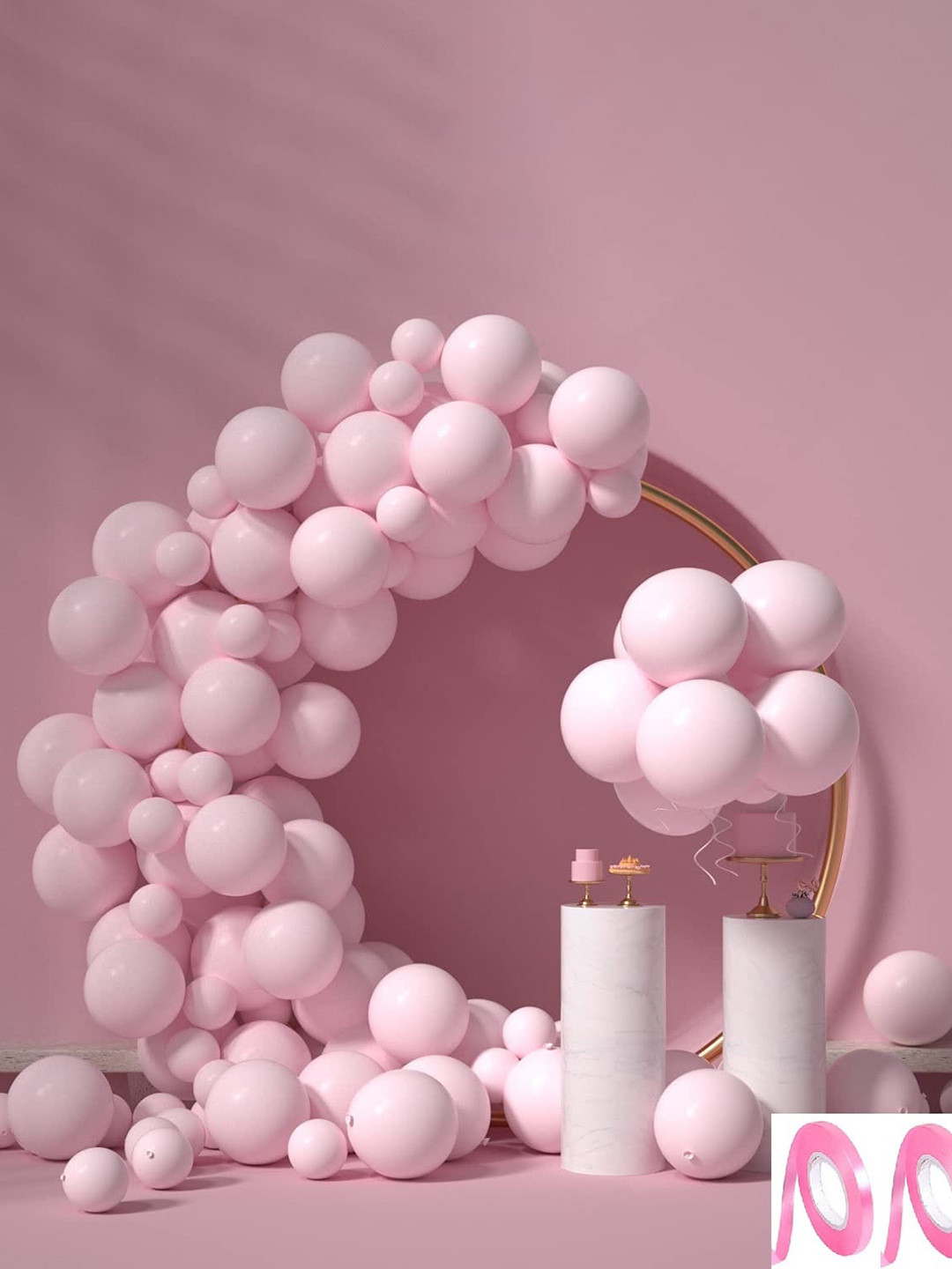 CHOCOZONE Pink 100-Pieces Party Props Balloons