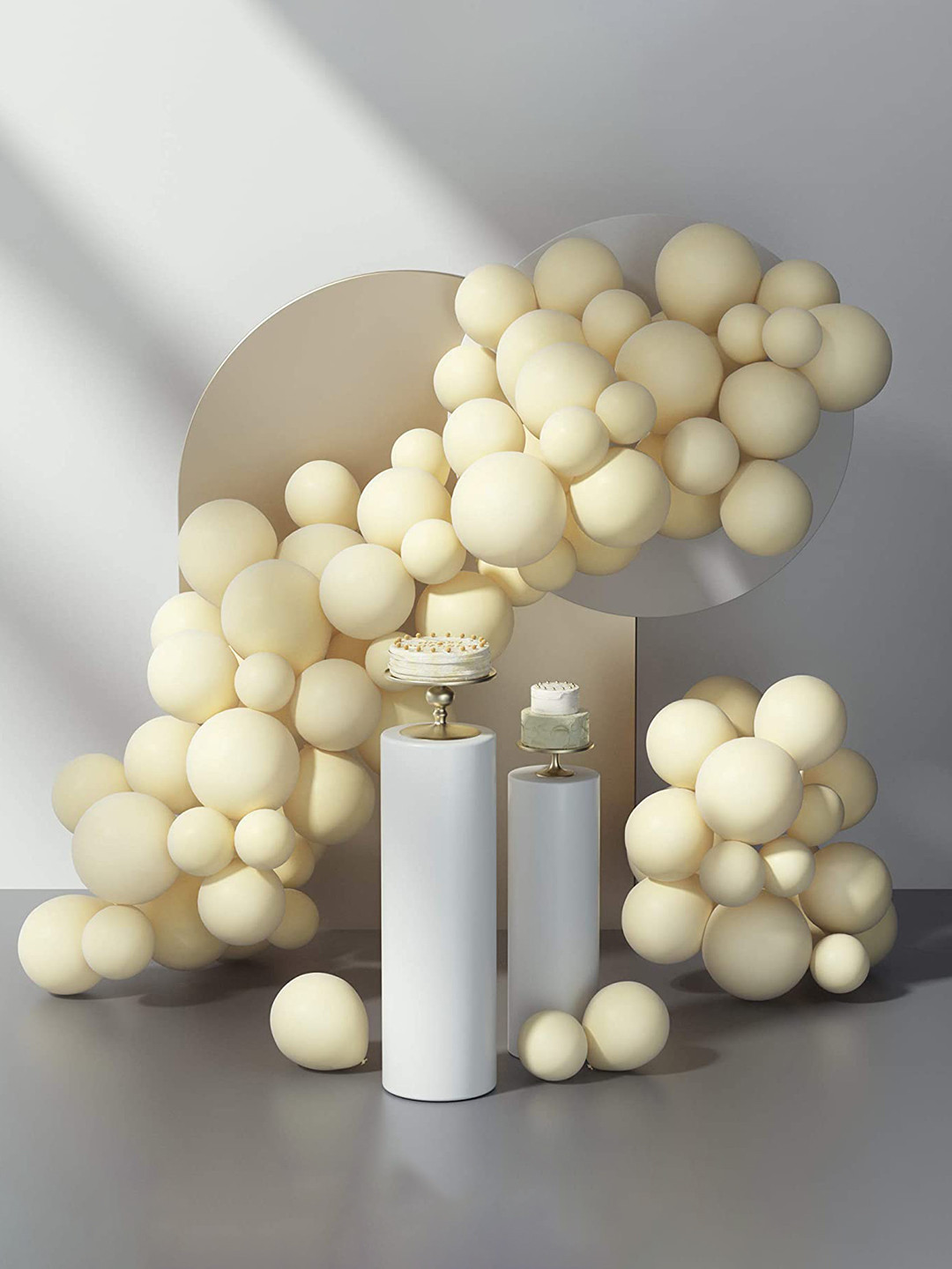 CHOCOZONE Yellow 100 Pieces Pastel Balloons