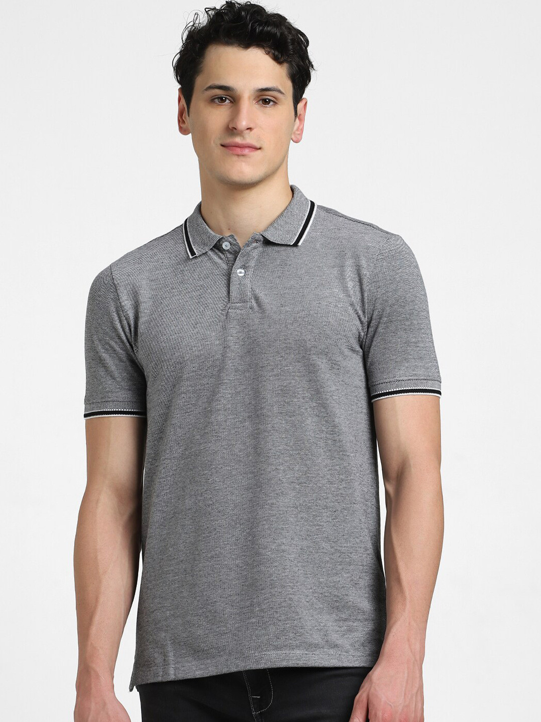 Jack & Jones Polo Collar Short Sleeves Cotton T-shirt