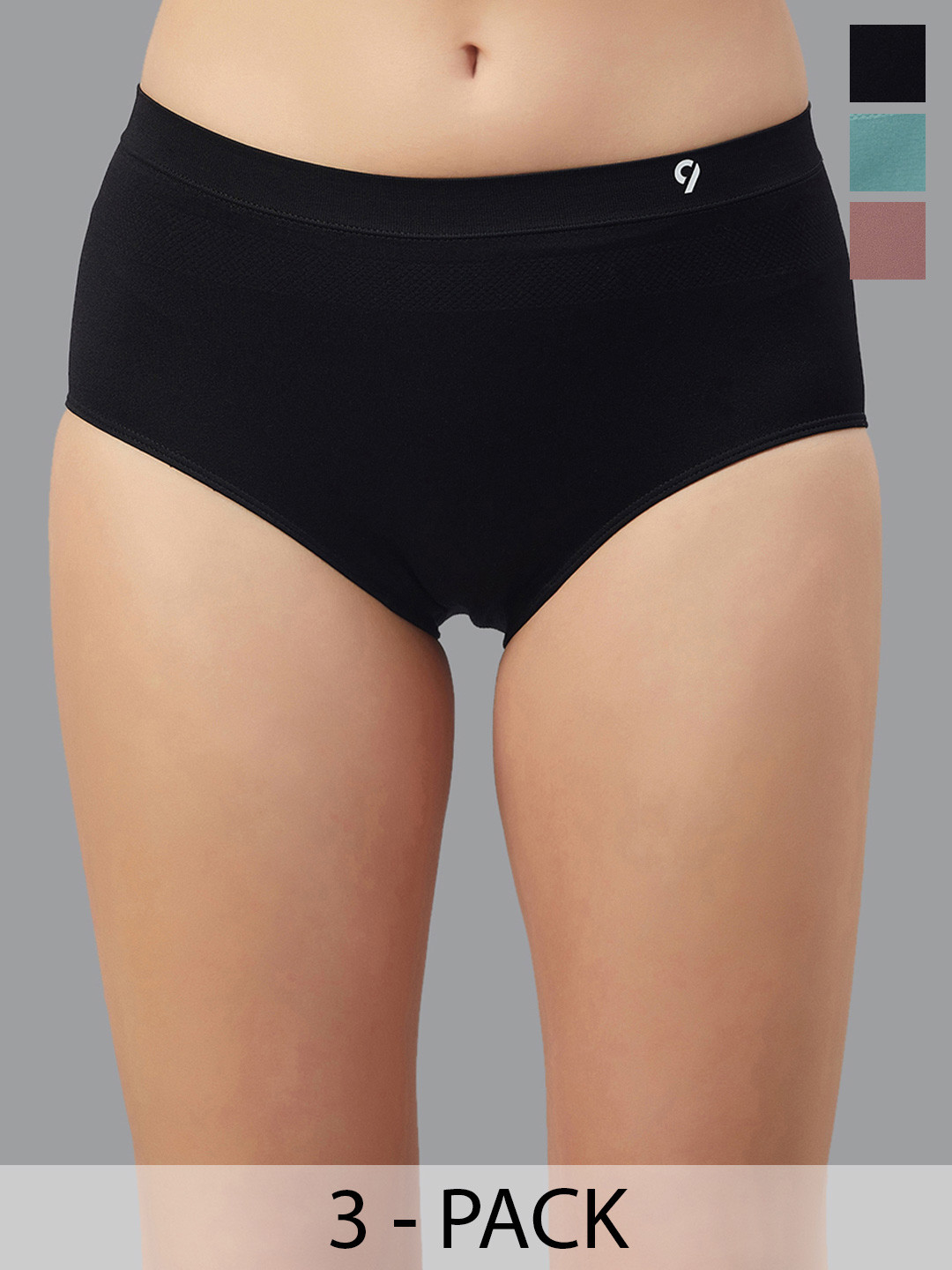C9 AIRWEAR Women Pack Of 3 High Rise Seamless Hipster Briefs P1174_Pack8