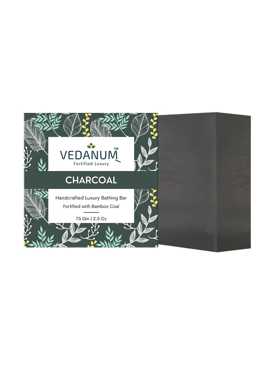 VEDANUM Charcoal With Minerals Fortified Luxury Bathing Bar - 75gm