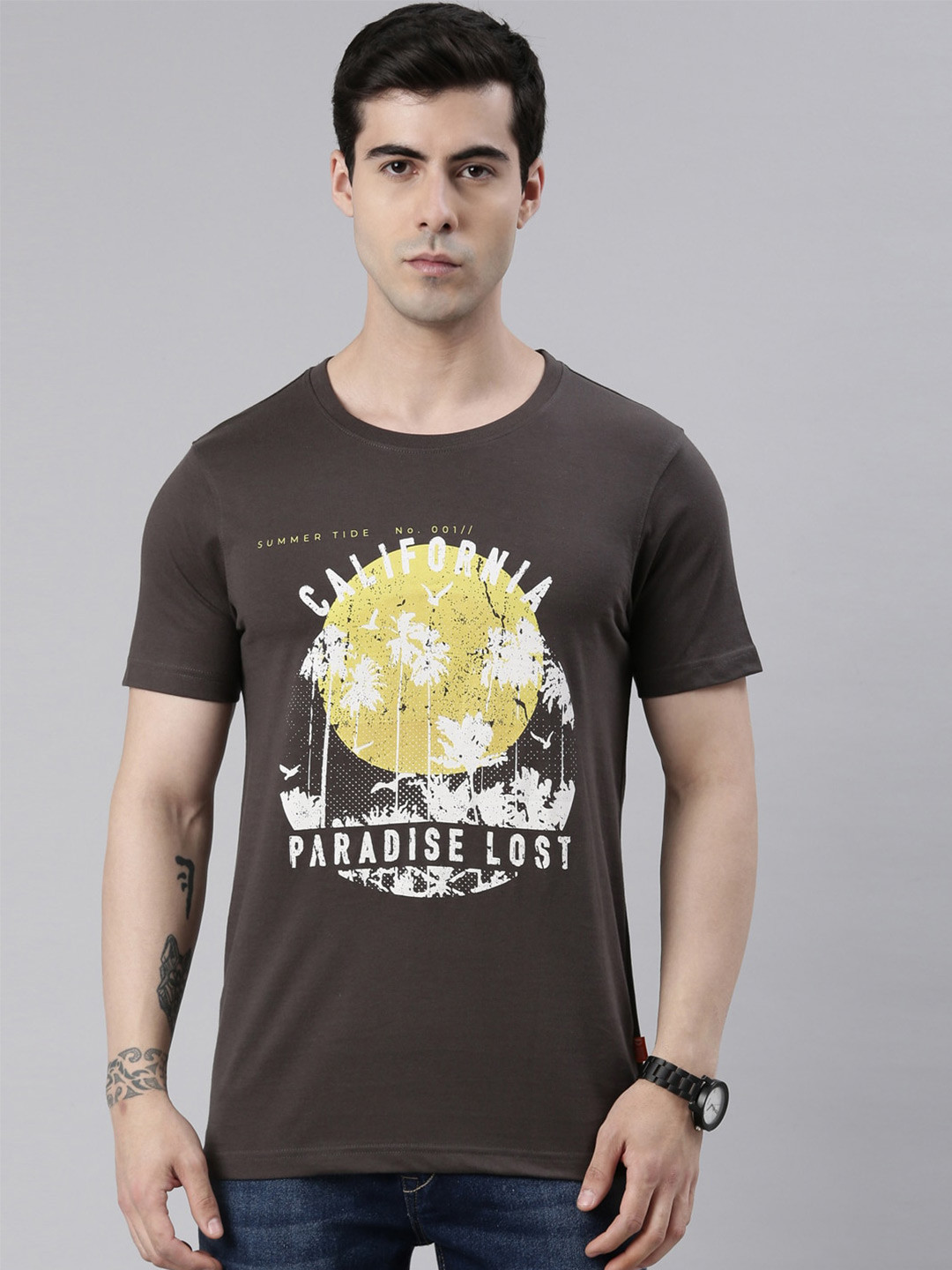 DIXCY SCOTT Graphic Printed Cotton T-shirt