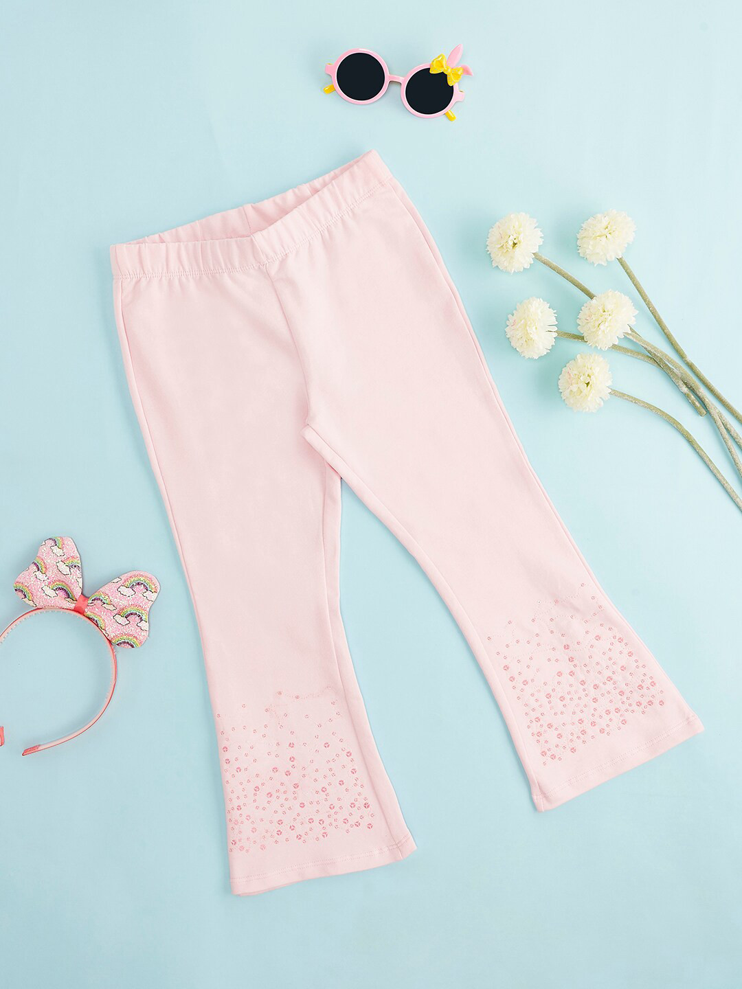 Pantaloons Junior Girls Sequinned Cotton Leggings