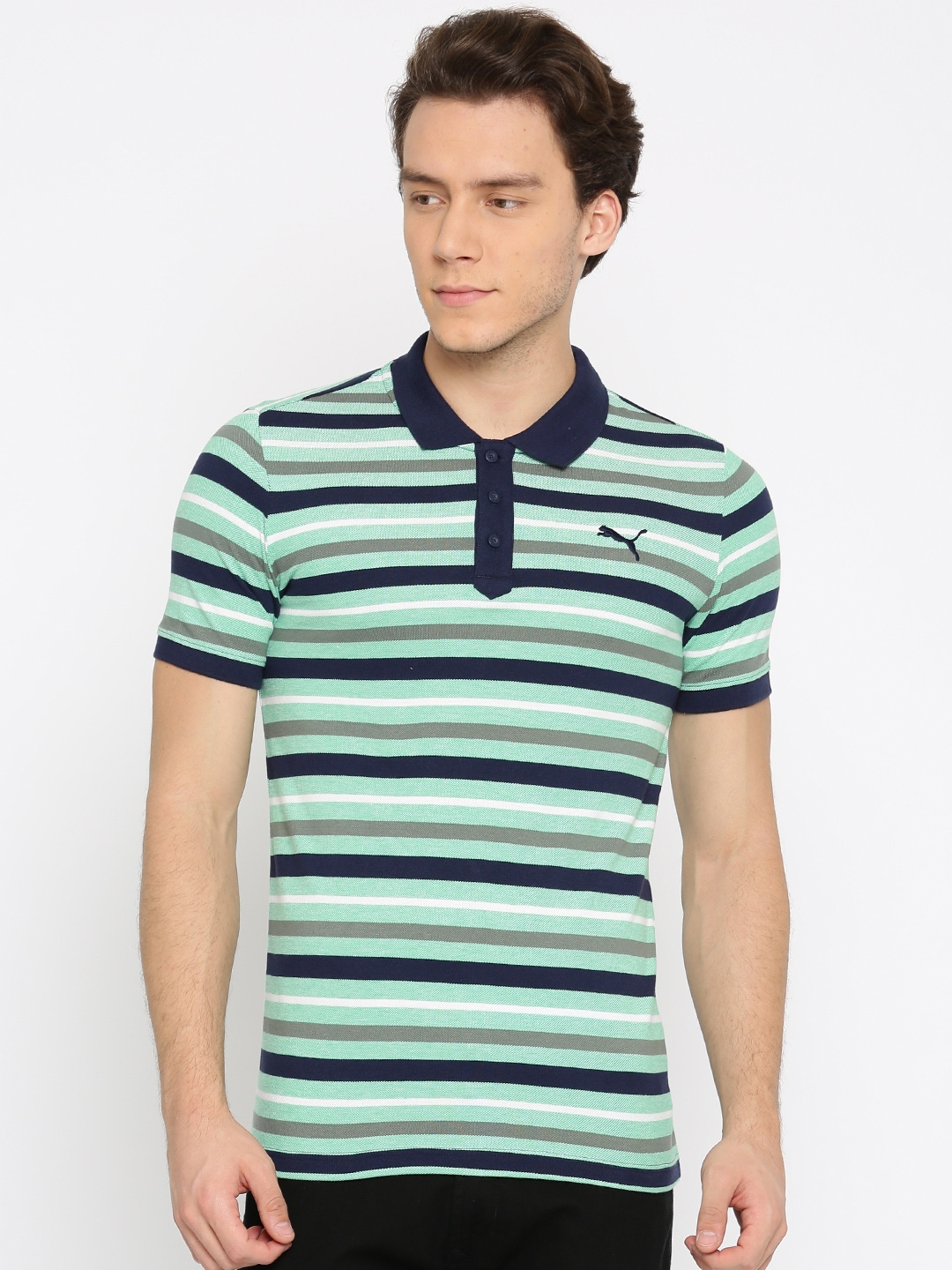 puma striped polo shirt