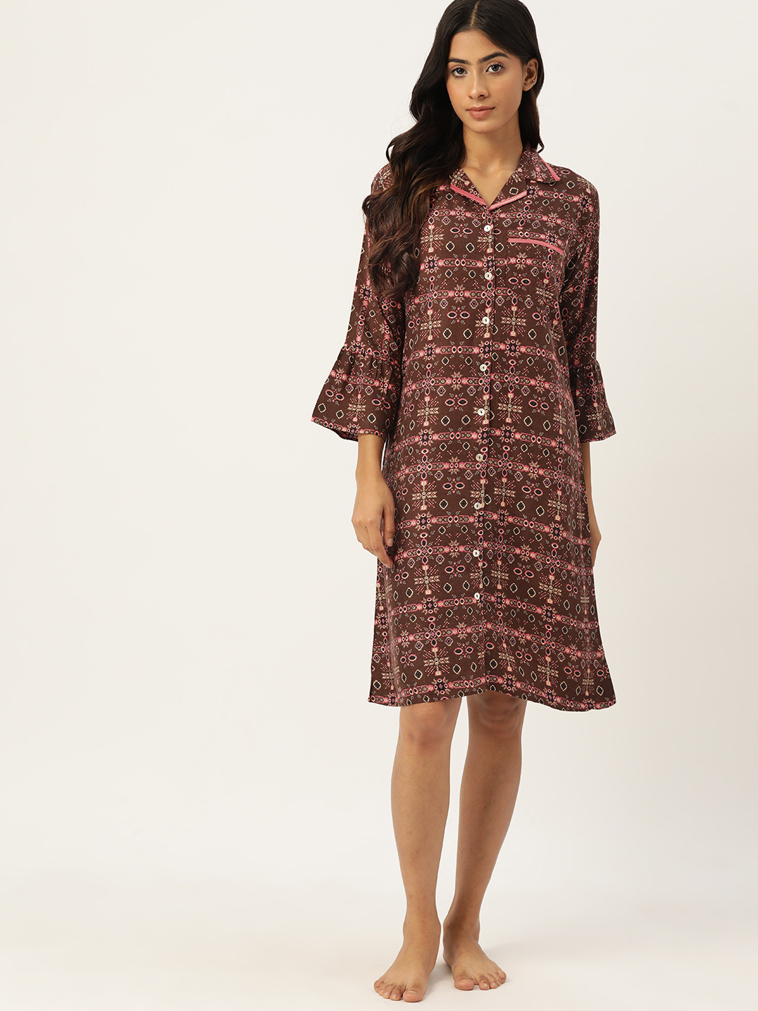 ETC Geometric Printed Nightdress